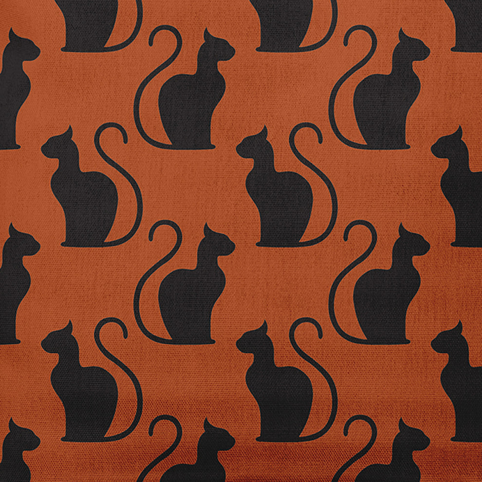 18" x 18" Spooky Cats Decorative Throw Pillow, Sienna