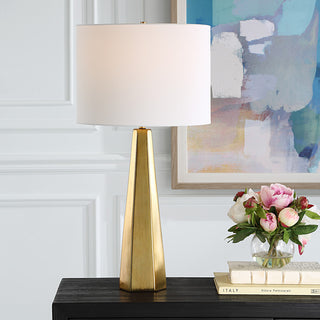 28" Coastal Gold Table Lamp