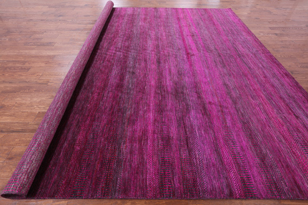 12' Square Wool and Silk Handmade Super Savannah Gabbeh Rug Q8613