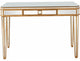 Antiqued Gold Finish Console Table