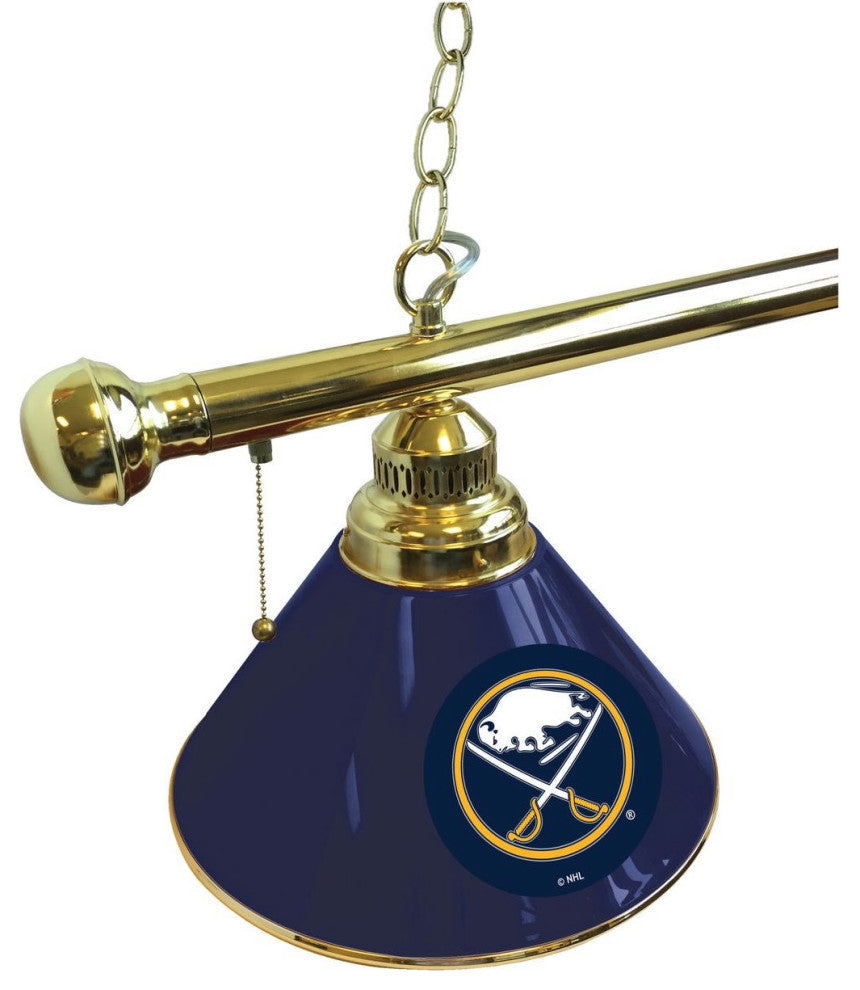 Holland Buffalo Sabres 3-Shade Billiard Light - Brass Fixture