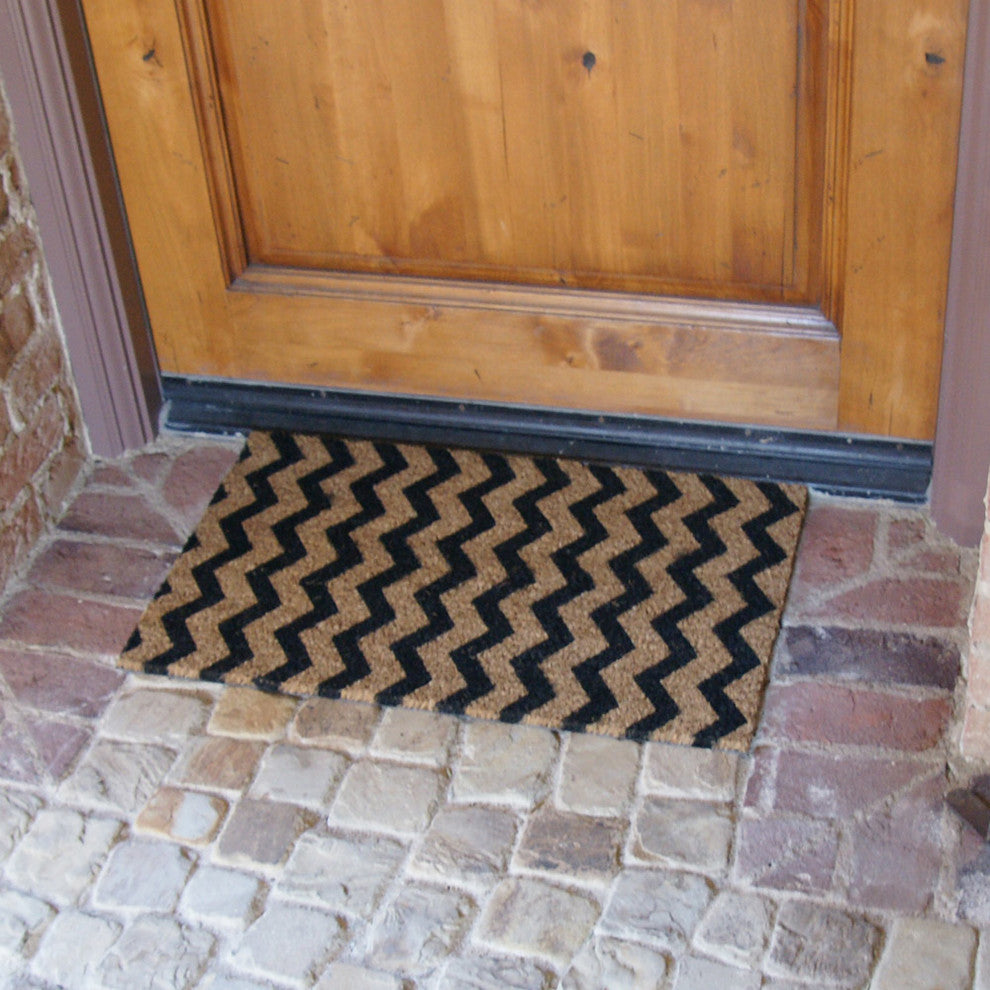 Rubber-Cal "Modern Lattice" - Contemporary Coir Mats - 18"x30"