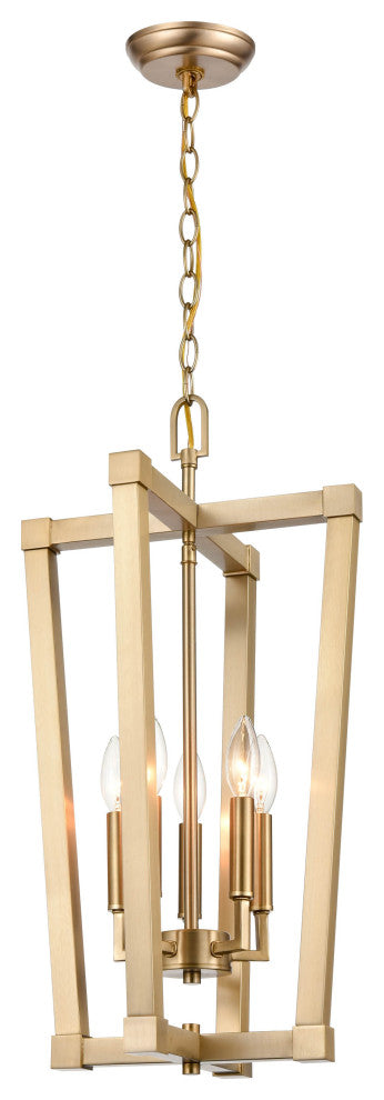 5-Light 13" Pendant, Modern Gold