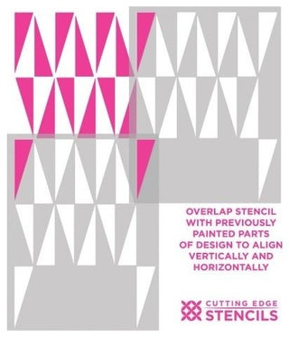 Geo Allover Wall Stencil Pattern, Reusable Stencils For Easy DIY Wall Decor