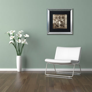 Alan Blaustein 'Burgos I' Art, Silver Frame, Black Mat, 11x11