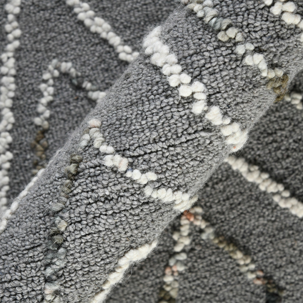 Berlin Tania Area Rug, Dark Gray, 8' x 10', Geometric