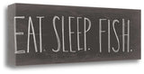"Eat Sleep Fish" By Katie Doucette, Giclee Print on Gallery Wrap Canvas
