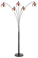 Artiva USA Amore 86" Two-Tone LED Floor Lamp, Rose Copper &Jet Black