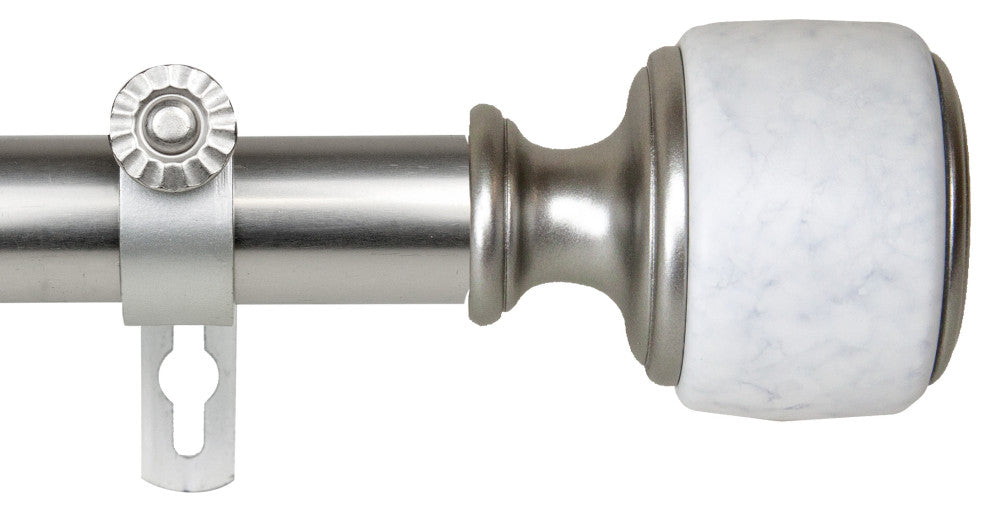 Adalynn 1" Diameter Curtain Rod, Satin Nickel, 120-170"