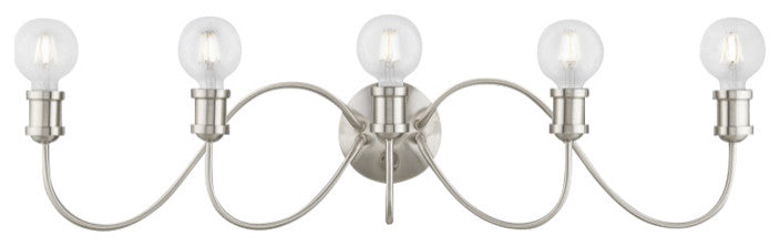 Lansdale 5 Light Brushed Nickel Large Vanity Sconce