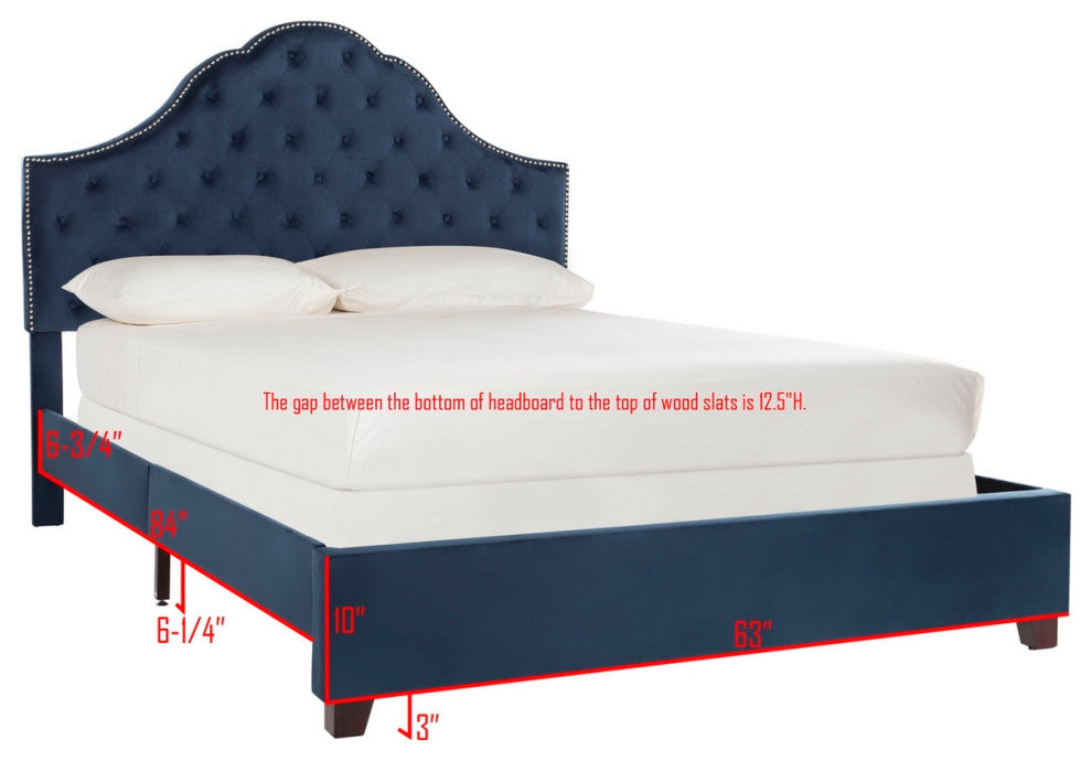 Safavieh Beckham Bed, Navy