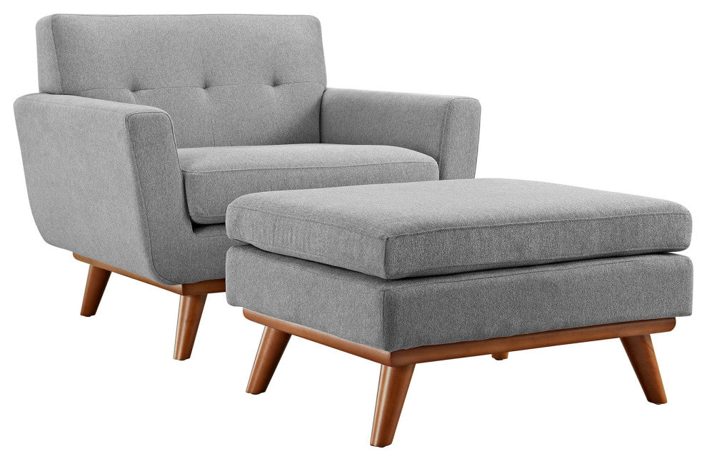 Engage 2 Piece Armchair and Ottoman - Expectation Gray