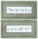 HomeRoots 26" X 13" Woodtoned Frame Pebbles and Sandpipers, Set of 2