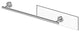 Manor Collection Glass Mounted Towel Bar, Polished Chrome, 20-Inch