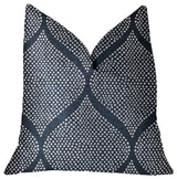 Pitaya Blue and White Luxury Throw Pillow, 16"x16"