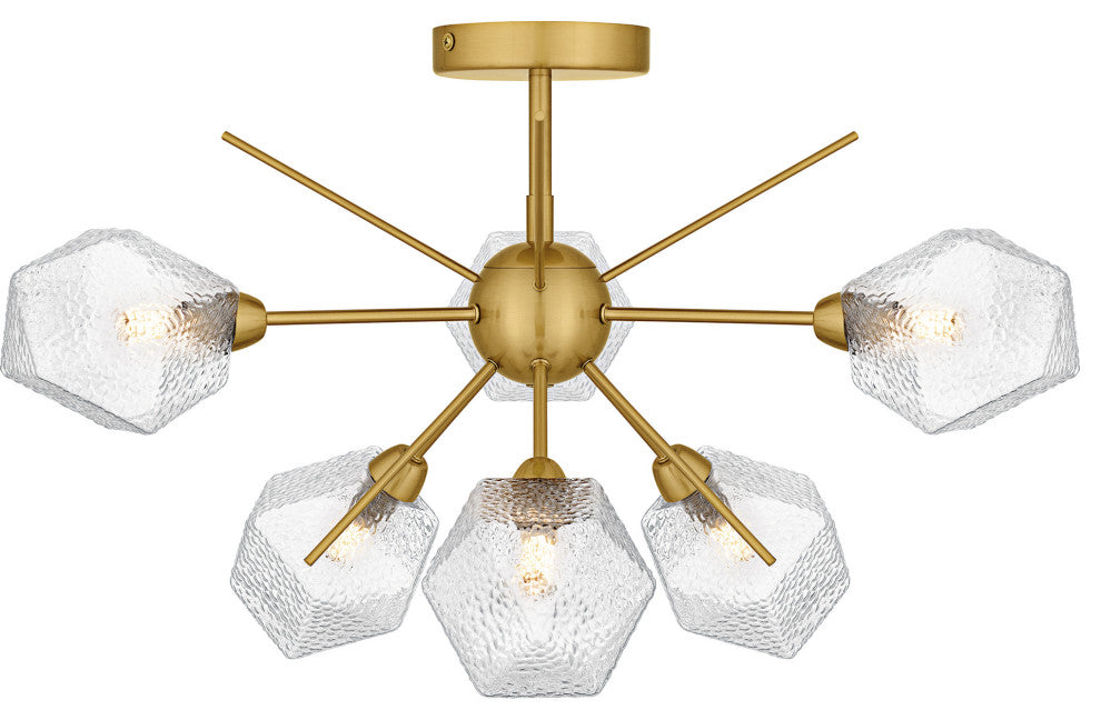 Quoizel PCSVD1724 Salvador 6 Light 24"W Semi-Flush Ceiling - Brushed Gold