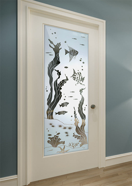 Interior Prehung Door or Interior Slab Door - Aquarium Fish - Primed - 24" x...