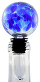 American Made Blown Glass Wine Stopper, Blueberry