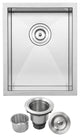 14" Zero Radius Undermount 16-Gauge Stainless Steel Kitchen and Bar Sink, Sink W