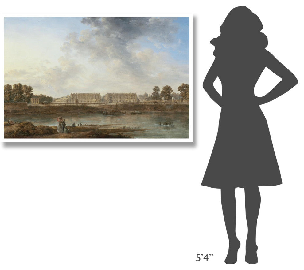 "A View of Place Louis XV" Print by Attributed to Alexandre-Jean Noel, 50"x34"