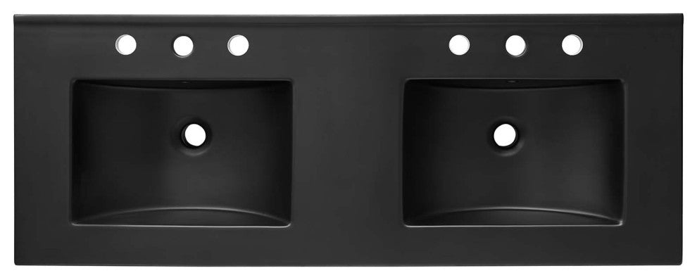 Quantum 48" Double Sink Bathroom Vanity - Black Gold