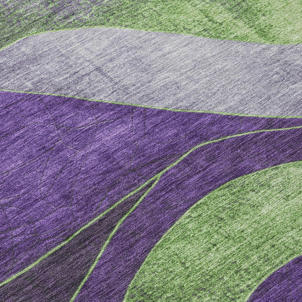 Machine Washable Indoor/Outdoor Chantille ACN1892 Purple 10' x 14' Rug