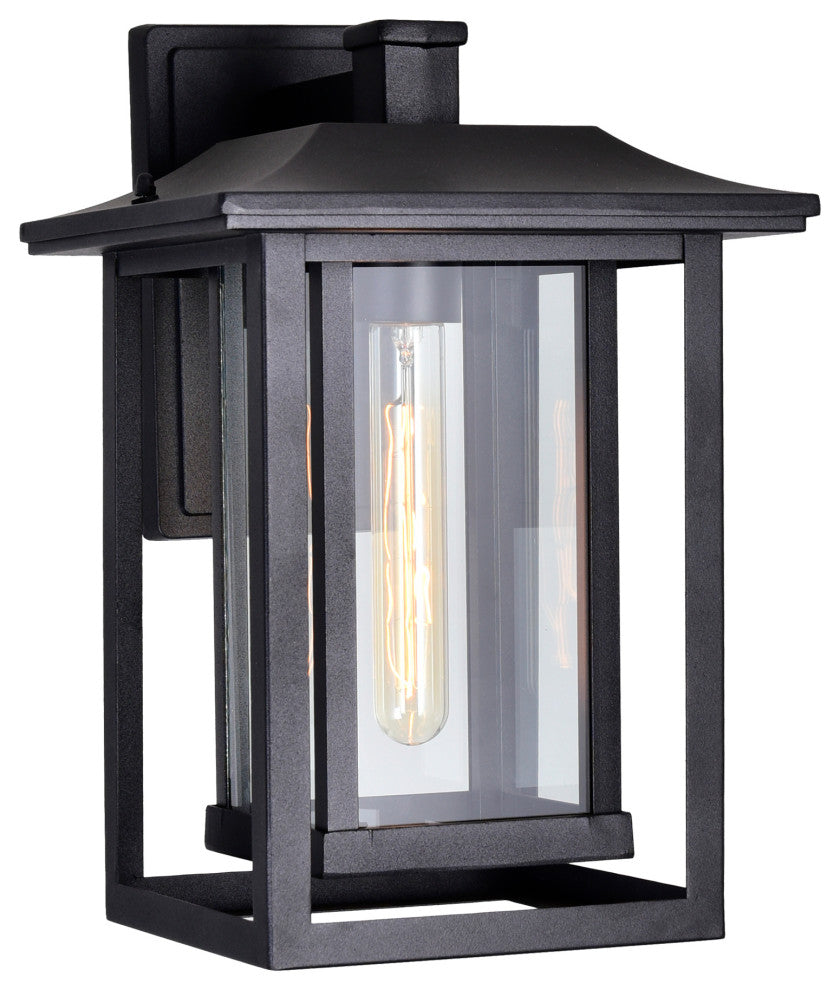 Winfield 1 Light Black Outdoor Wall Light