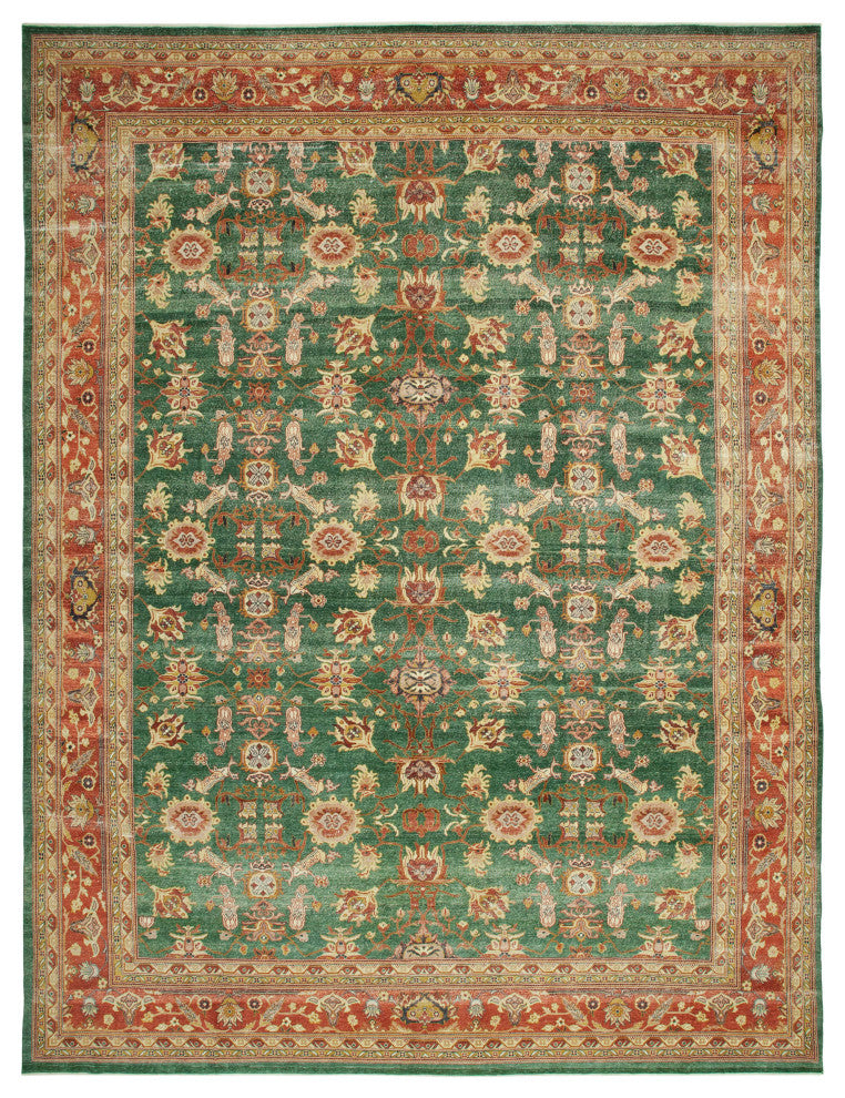 Rug N Carpet - Handwoven Oriental 13' 2" x 17' 9" Large Oushak Area Rug