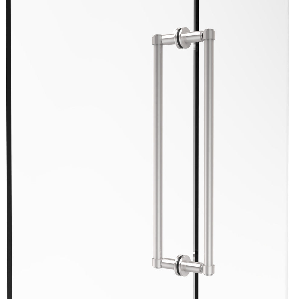 Contemporary 18" Back to Back Shower Door Pull, Polished Chrome