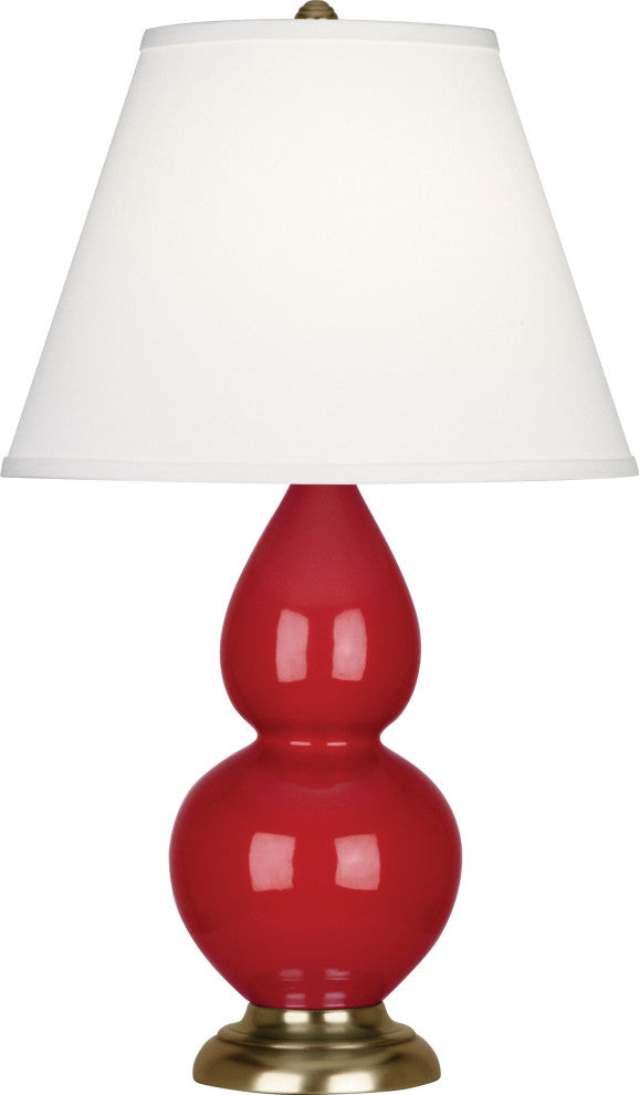 Small Double Gourd Accent Lamp, Ruby Red
