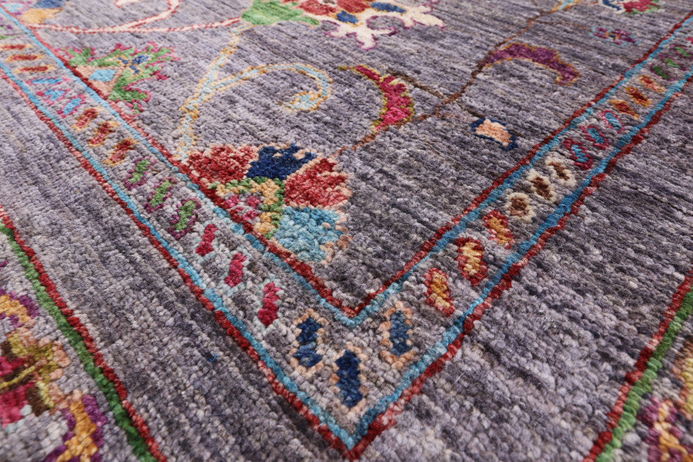 2' 7" X 9' 10" Persian Tabriz Hand Knotted Wool Runner Rug Q9647