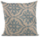 Plutus Blue Flowers Jacquard Luxury Throw Pillow, 20"x36"