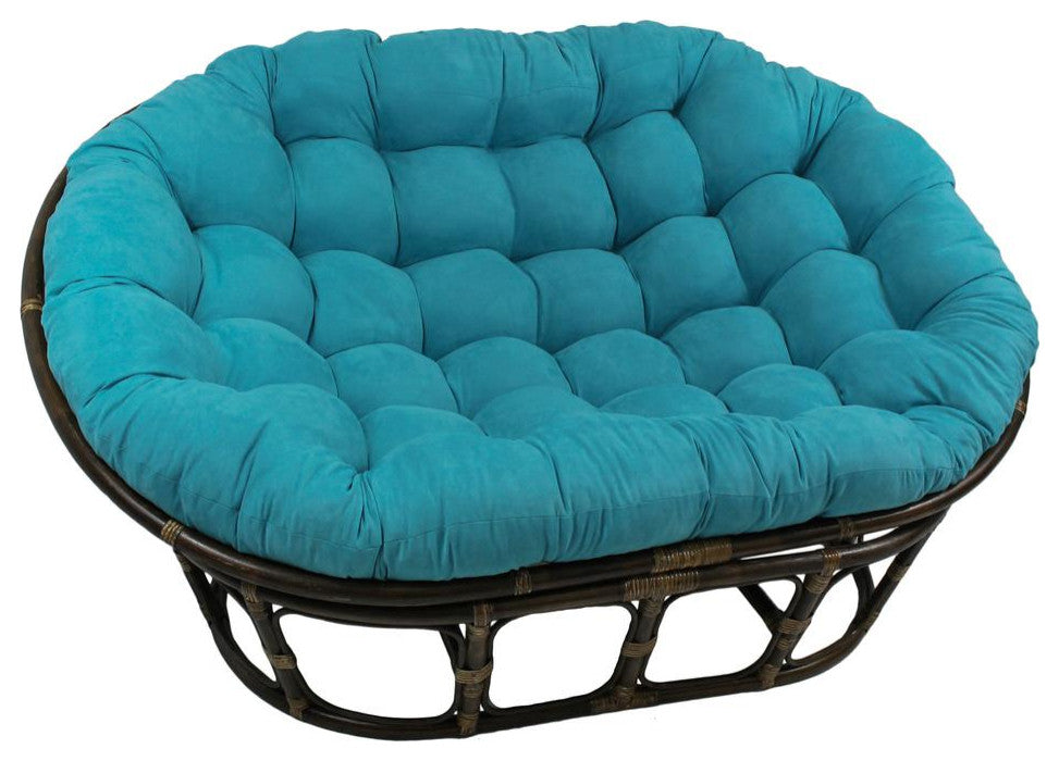 Blazing Needles Double Papasan Cushion, Aqua Blue - Frame not included