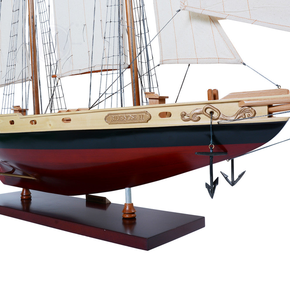 Bluenose II Painted Medium Wooden model sailing boat