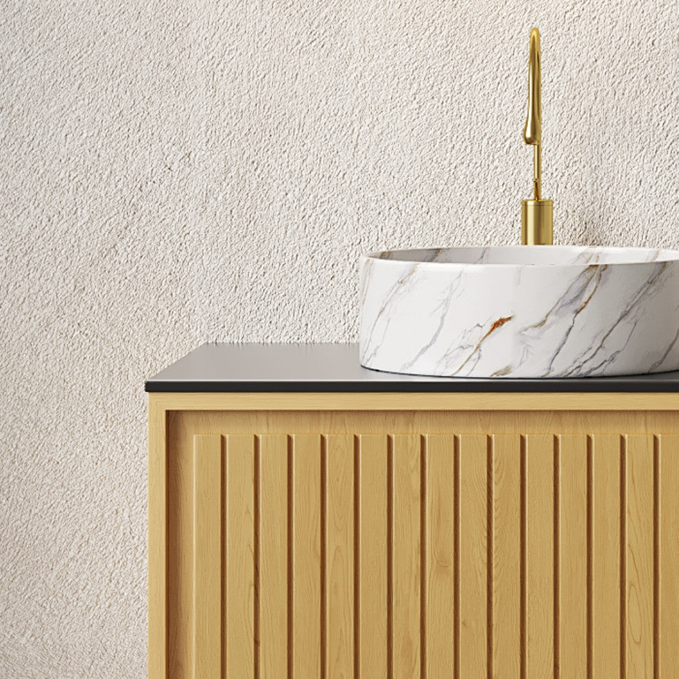 Wall-mounted plywood Bathroom Storage Cabinet with Drawer, White