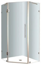 Neoscape 38"x38"x72" Completely Frameless Neo-Angle Shower Enclosure, Chrome