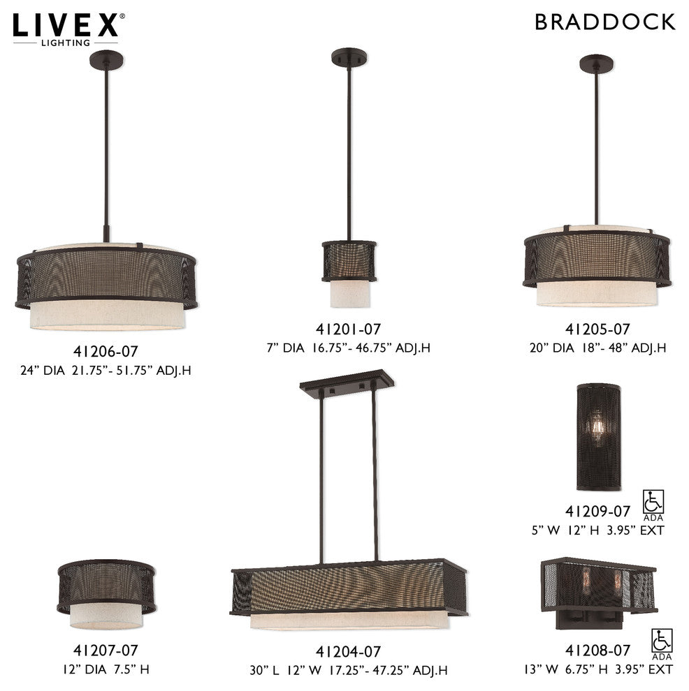 Livex Lighting Bronze 1-Light Mini Pendant