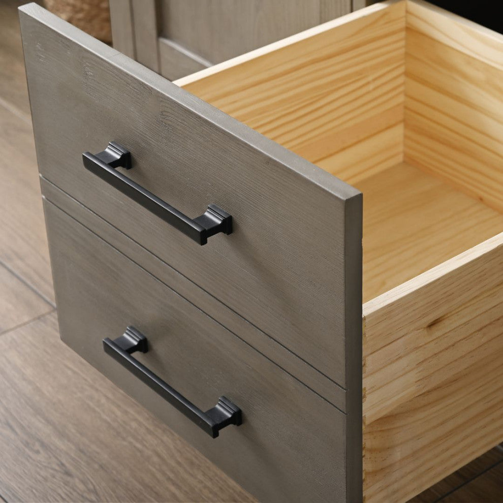 Jasper 54" Bathroom Vanity, Textured Gray, Blue Limestone
