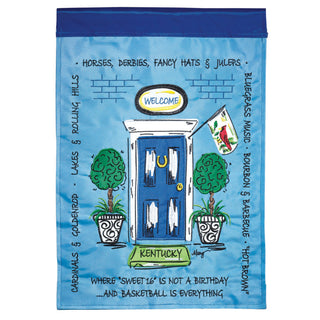 Kentucky Frontdoor, Applique Flag, Garden Flag