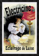 "Electricine - Eclairage de Luxe" Framed Canvas Giclee by Jules Cheret, 22"x32"