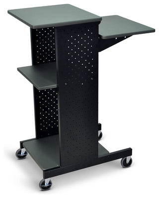 Luxor Gray 4-Shelf Mobile Presentation Station