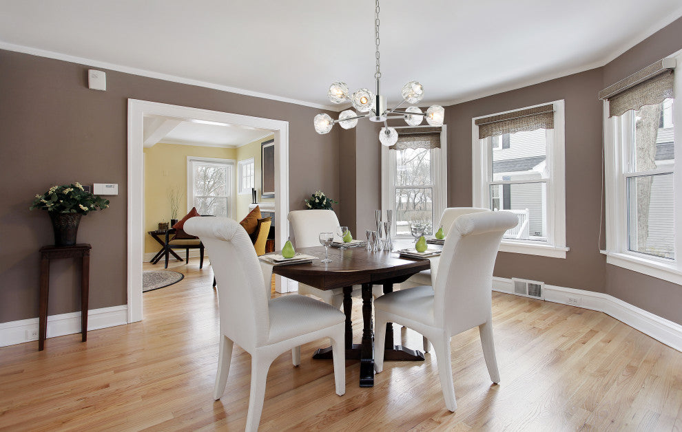 8 Light Pendant, Chrome