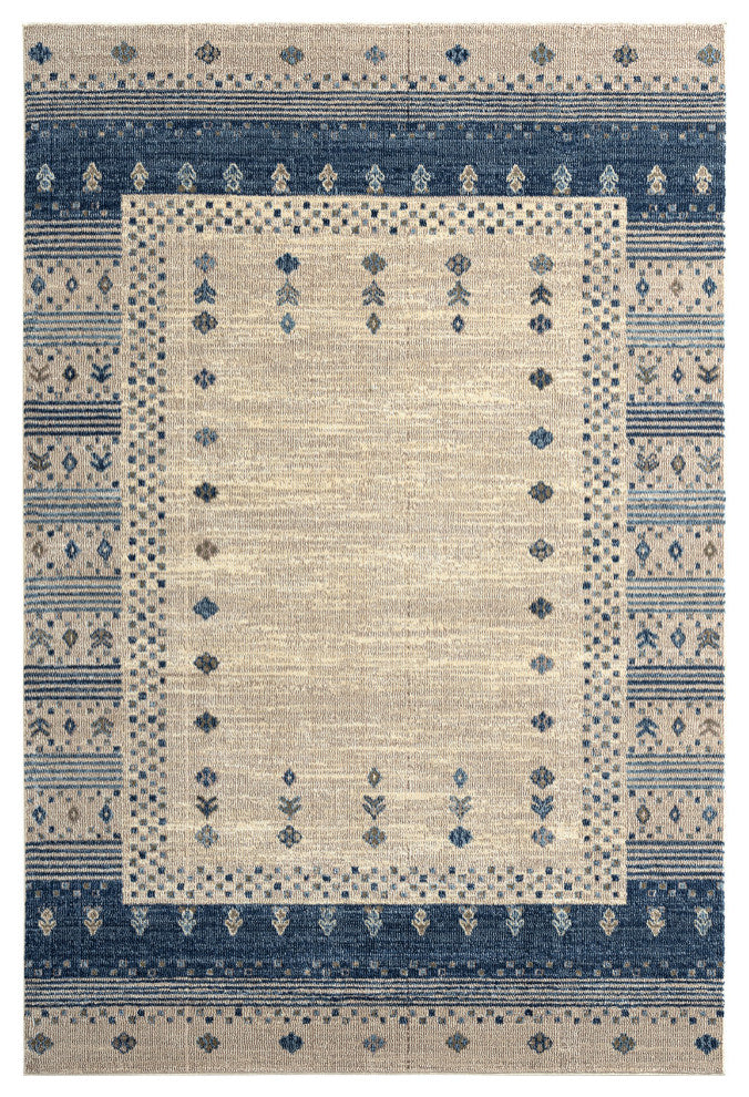 Abani Mesa MES190A Southwestern Blue Beige Tribal Area Rug