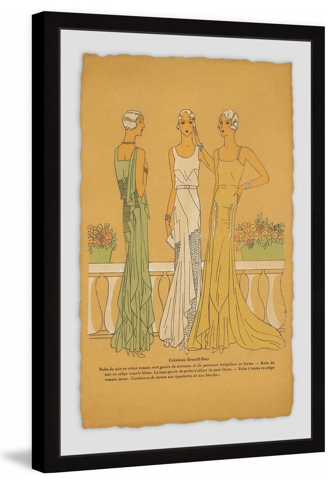 "Evening Gowns" Framed Painting Print, 12"x18"