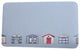 Nantucket Beach Huts Geometric Print Bath Mat, Light Blue, 21"x34"