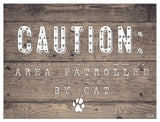 Ready2HangArt 'Caution-Cat' Wrapped Canvas Pet Wall Art, 20"x30"