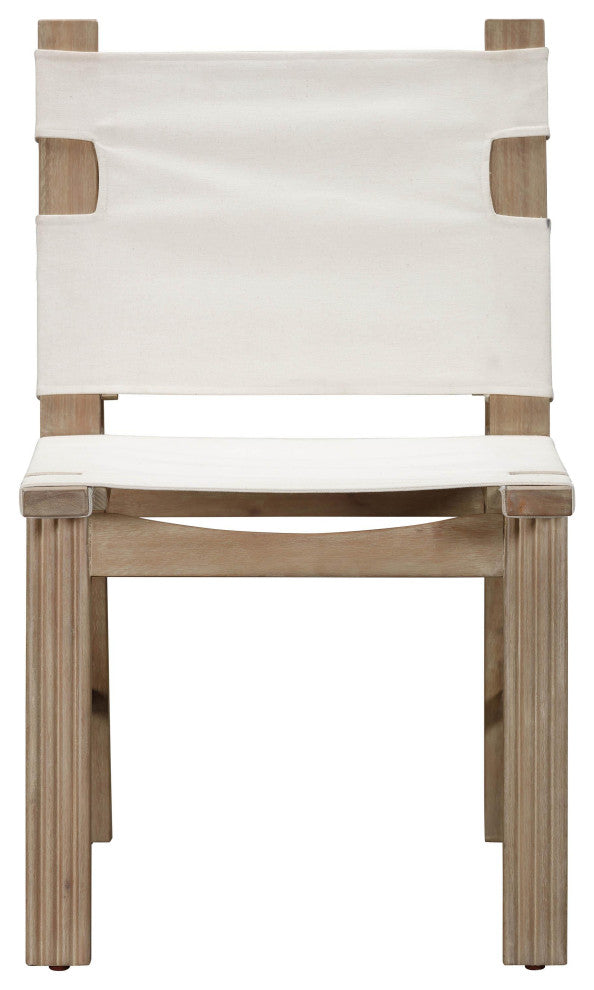 Cassie Cream Outdoor Dining Chair Set of 2 Cream