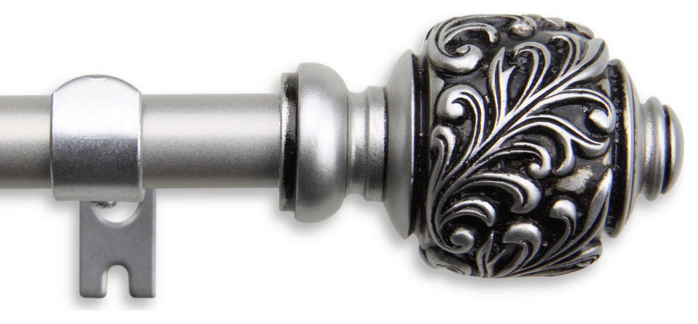 Tilly Curtain Rod, Satin Nickel, 18-28"