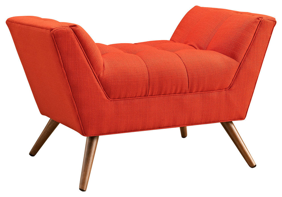 Modern Contemporary Fabric Ottoman , Red, Fabric