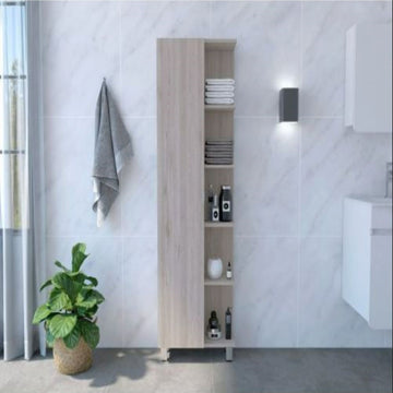 Corner Cabinet Womppi, Bathroom, Light Gray